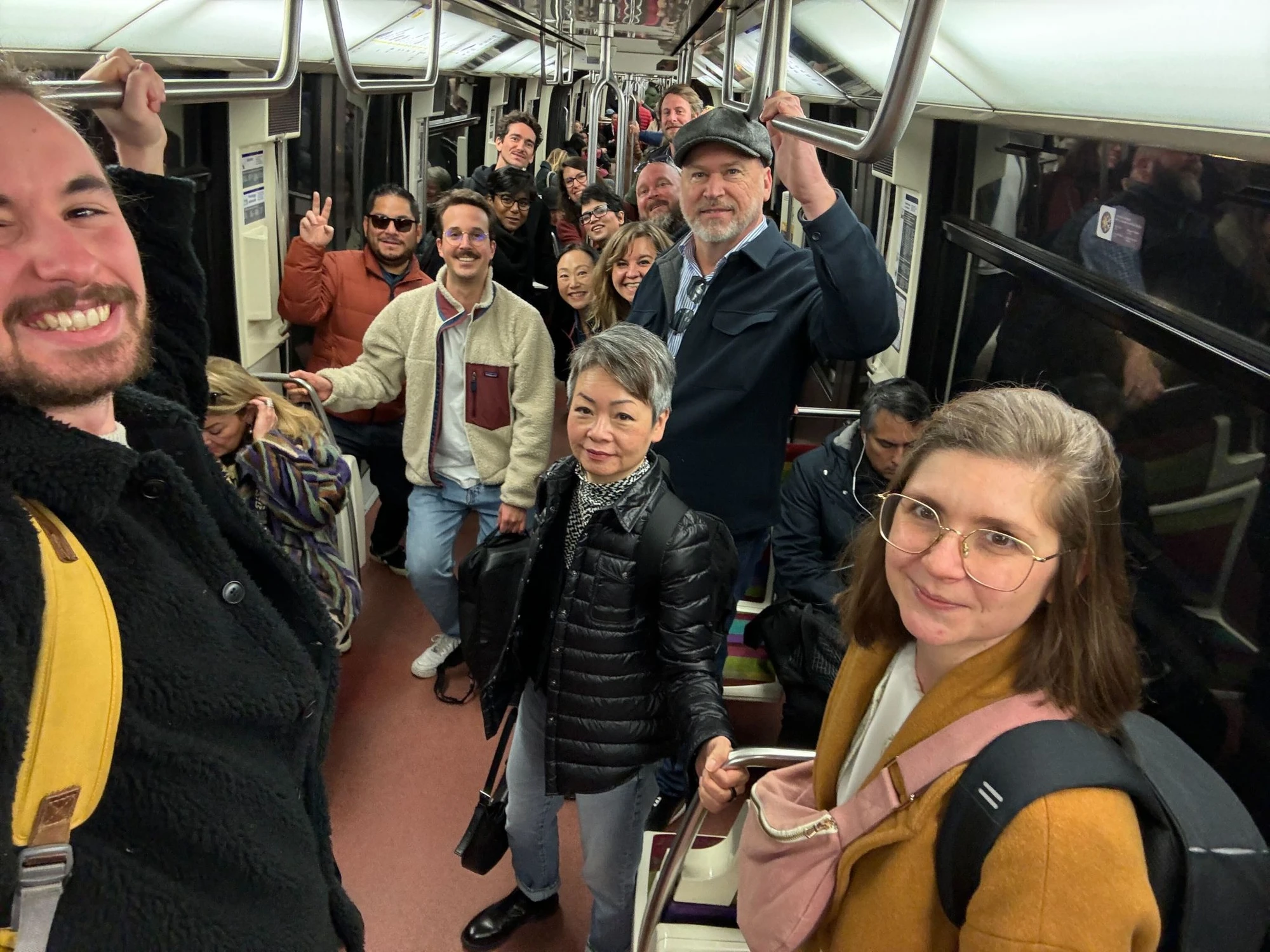 Community offsite between two metro stops
